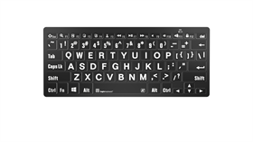 Large Print - White on Black<br>Mini Bluetooth Keyboard – Windows<br>